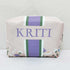 Personalised Purple Stripes Floral Printed Box Pouch
